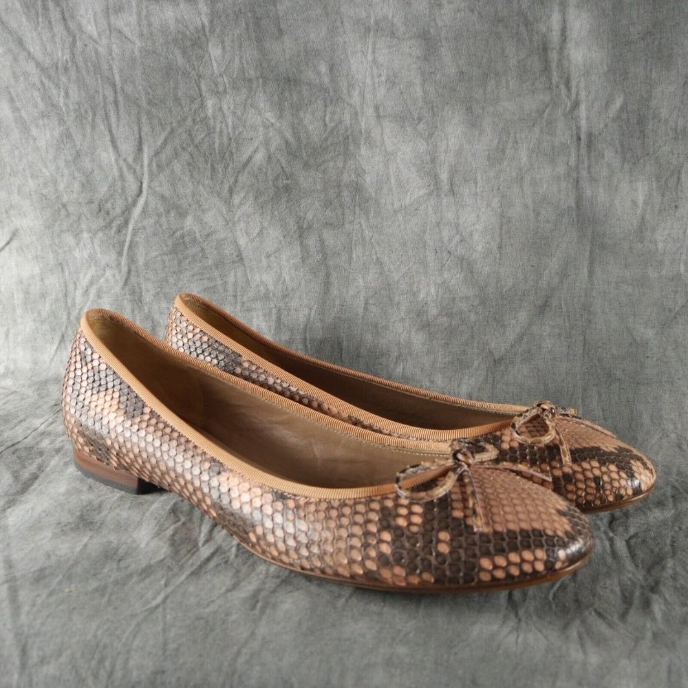 RARE! NIB CELINE PARIS Nude Pinky Python Ballet Flats EU 40 NEW Shoe Bag Incl
